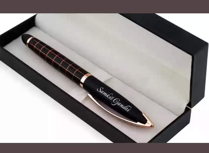 Personalised Elegant Checks Executive Pen